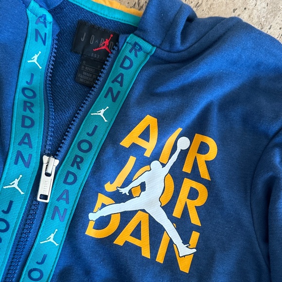 Jordan Kids Blue and Teal Hoodie - Picture 3 of 5